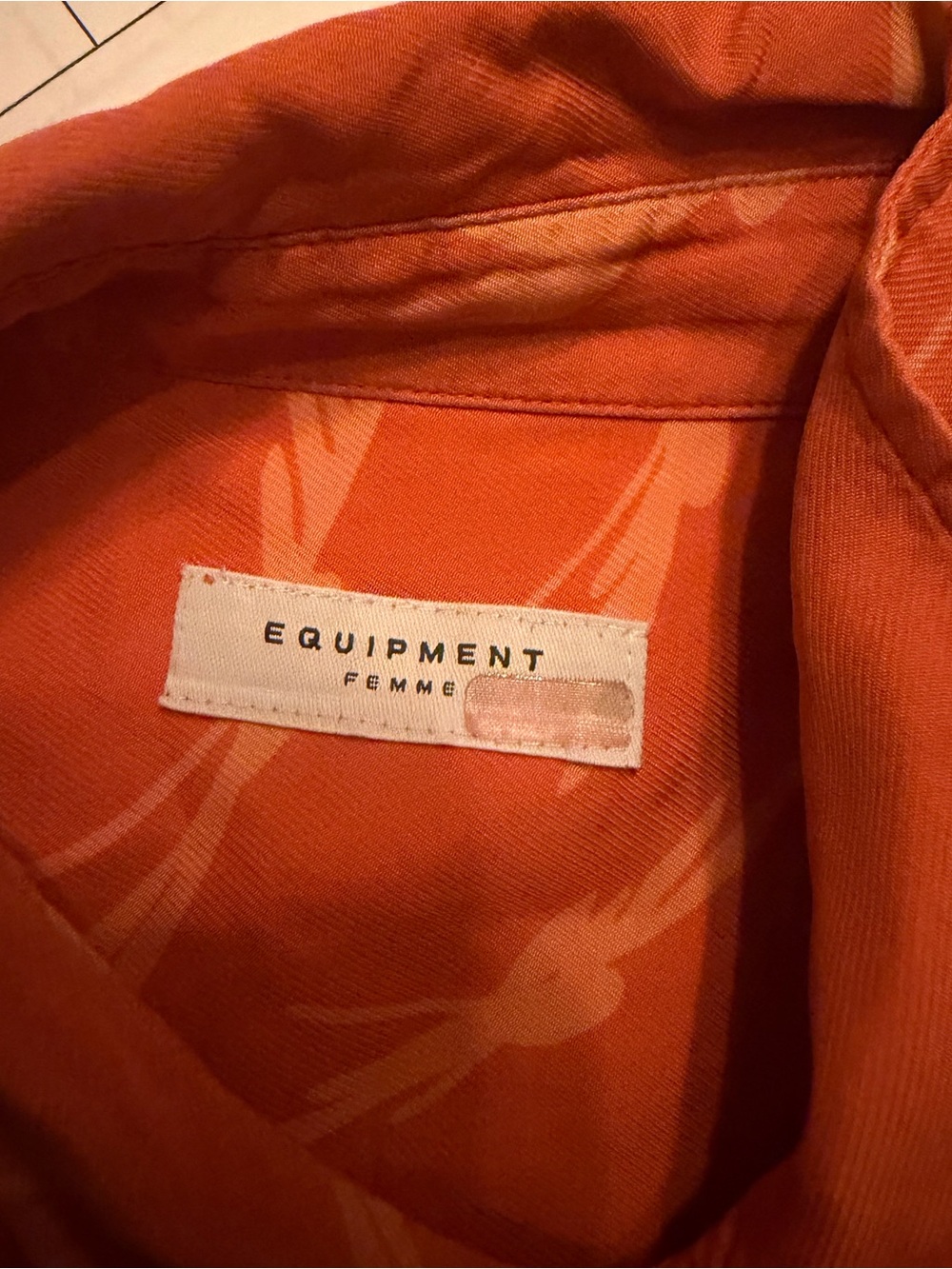 Equipment Femme Marilau Orange Printed Blouse